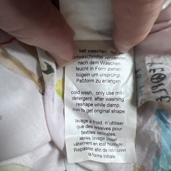 Riani Woman's Pink Power To The People Size 10 Artwear Long Sleeve Button Down - Picture 8 of 16